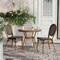 Flash Furniture Lourdes French Bistro 31.5in. Table, Black and White PE Rattan, Glass Top w/2 Stack Chairs SDA-AD641012-80-2002S-BKWH-NAT-GG - alternate 5